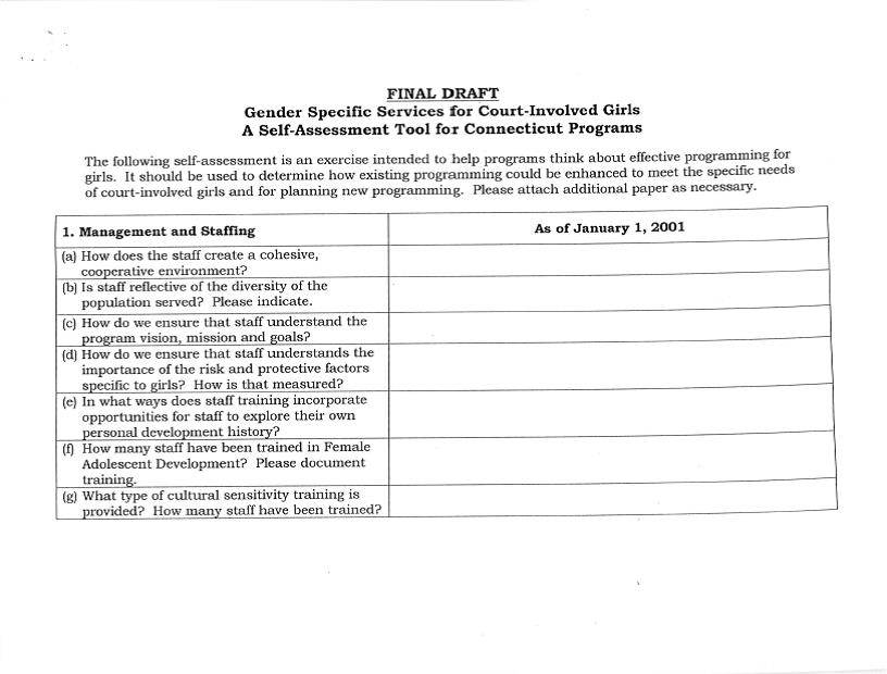 Gender-Specific Services for Court-Involved Girls